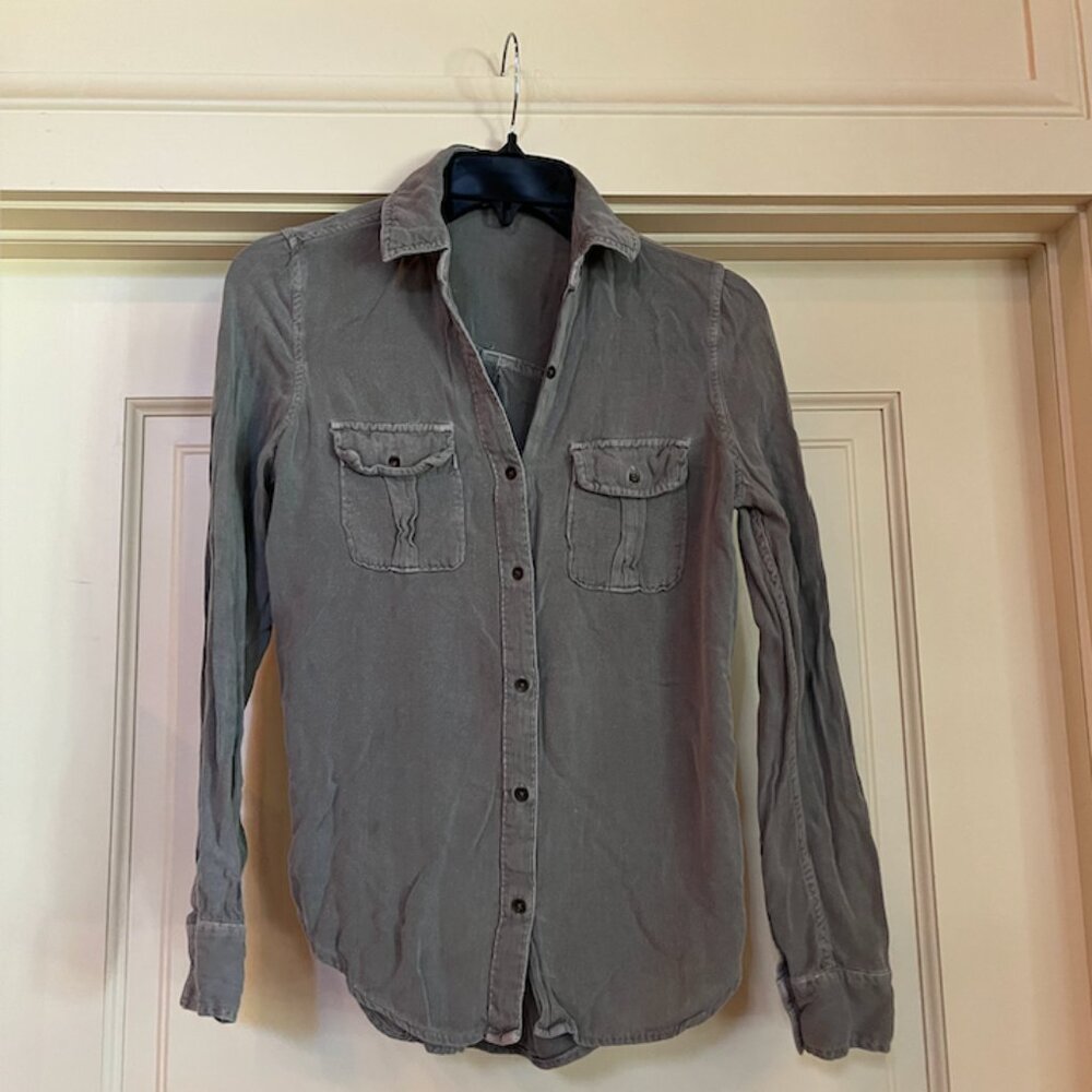 Aeropostale - Button Down - Vintage - 2000s - Gray - Soft - Sz XS